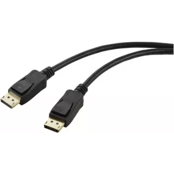 Renkforce DisplayPort Verbindungskabel DisplayPort-Stecker, DisplayPort-Stecker 2,00 m Schwarz RF-5771516 PVC Mantel DisplayPort-Kabel (RF-5771516)