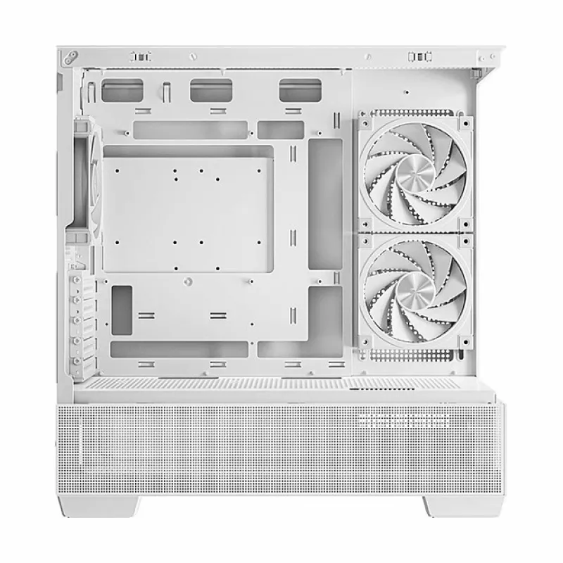 PC Midi Tower Gehäuse DeepCool CG380 3F WH — Weiß, 235×437×451 mm, unterstützt 2,5 Zoll/3,5 Zoll, Netzteil unten, 3x 120 mm Lüfter vorinstalliert