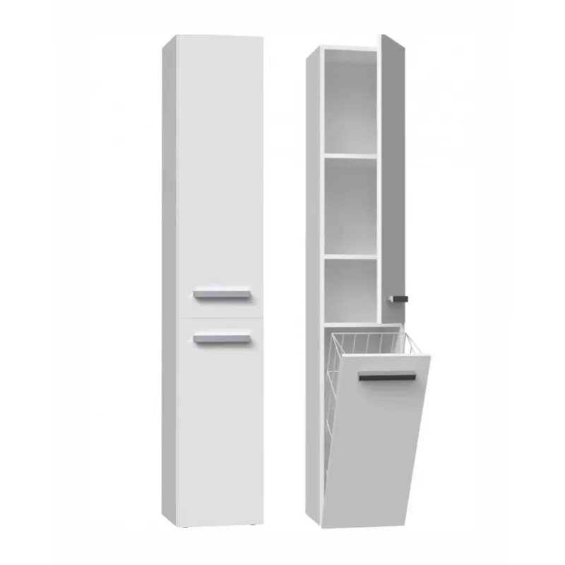 Badezimmerschrank NEL IV 31x30x174 cm, mattweiß