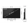 Sharp 43HP6265E TV Google UHD Schwarz