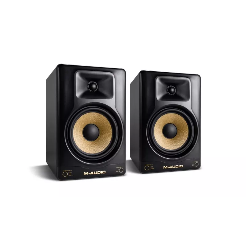 Aktiver Monitorlautsprecher M‑Audio Forty Eighty, 80 W, 2‑Wege, 8-Zoll-Tieftöner, 1,25-Zoll-Hochtöner, XLR/TRS-Eingänge, MDF-Gehäuse