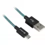 USB-A-auf-B-Kabel Sharkoon 0,5 m mit Aluminiumgeflecht