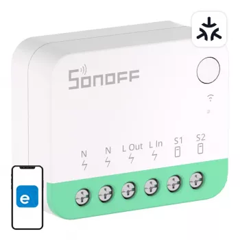 Sonoff MINIR4M Matter smarter WLAN-Minischalter (HomeKit, SmartThings, Home Assistant).