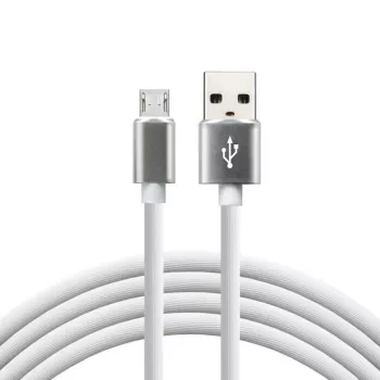 everActive Kabel USB 1m - Weiß, Silikon, Schnellladung, 2,4A - CBS-1MW