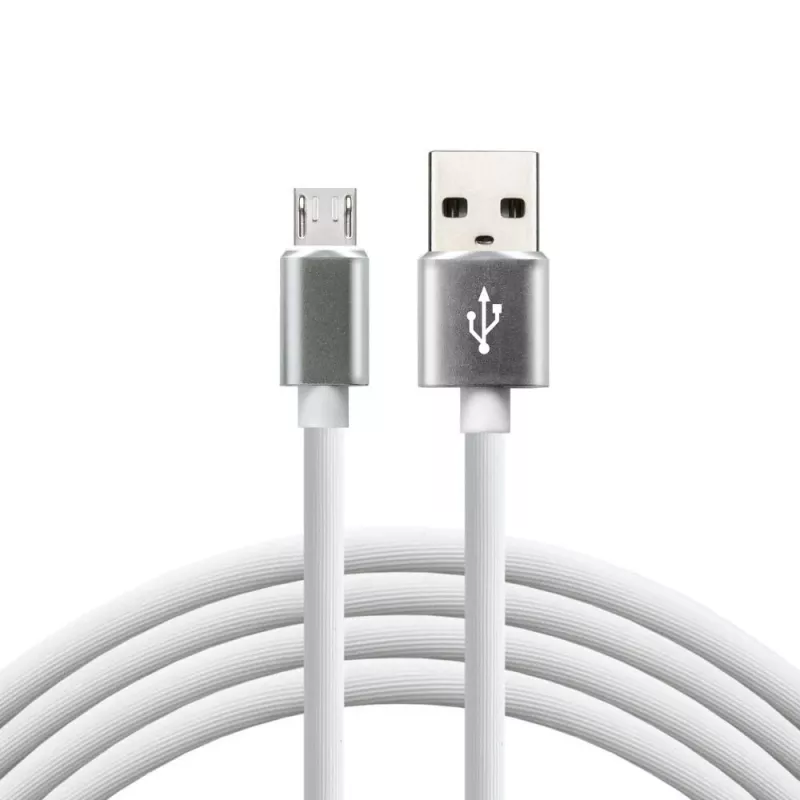 everActive Kabel USB 1m - Weiß, Silikon, Schnellladung, 2,4A - CBS-1MW