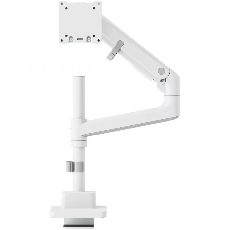 Monitorhalterung DIGITUS Single, Klemme, max. 57 Zoll, Tragfähigkeit 27 kg, VESA 75x75–100x100, weiß