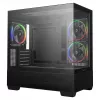 PC Midi Tower DeepCool CG380 3F – Schwarz, 235×437×451 mm, unterstützt 2x120 mm Seiten- + 1x120 mm Rücklüfter, Netzteil unten, 2,5-Zoll-/3,5-Zoll-HDD
