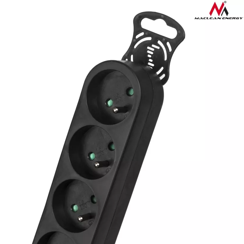 Maclean MCE180 Steckdosenleiste 1,4 m 4 Innensteckdosen Schwarz