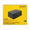 DeLOCK - HDD-Dockingstation Schächte: 2 - SATA 6Gb/s - 6 Gbit/s - USB 3,1 (Gen 2) - Schwarz (63957)