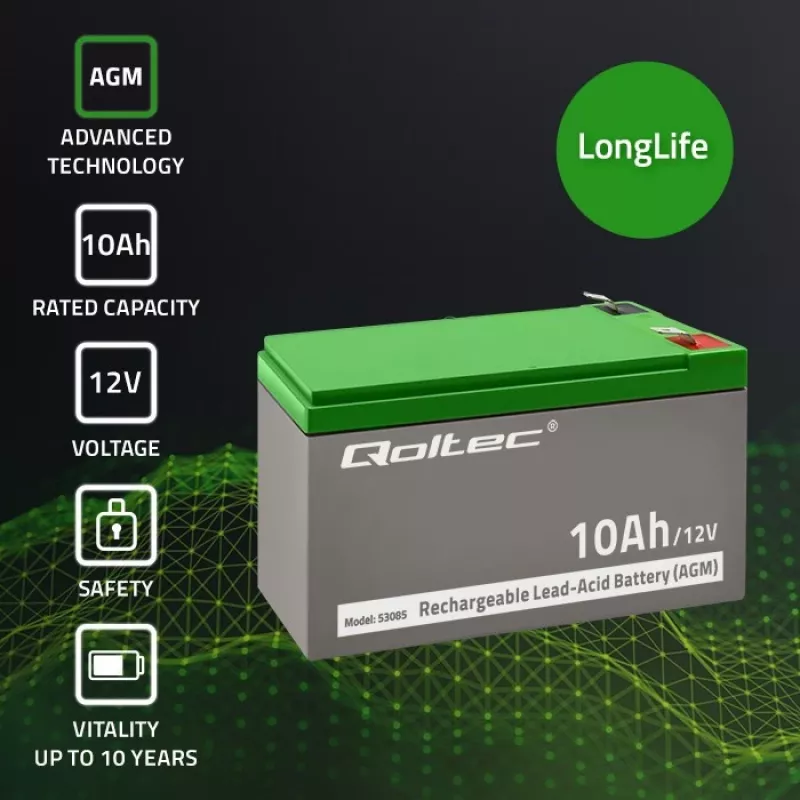 AGM-Batterie 12V 10Ah wartungsfrei für USV