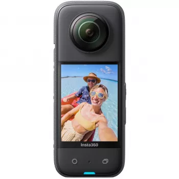 Action-Kamera Insta360 X3 — 72 MP, 5K Ultra HD (5760×2880), 100 fps, CMOS, Wi‑Fi, integriertes Display, MicroSD, 0,508 kg, schwarz