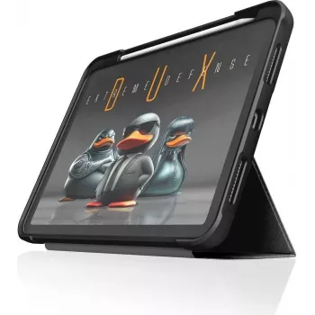STM Dux Ultra Hülle | Apple iPad 11 (2025) / iPad 10,9 (2022) | schwarz/transparent | STM-222-486KX-01 (STM-222-486KX-01)