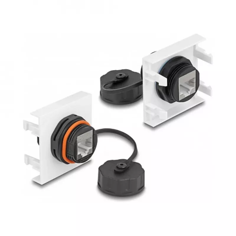 DeLOCK Easy 45 Modul Netzwerk RJ45 Cat.6A 45x45mm 1000 Mbit/s Schwarz