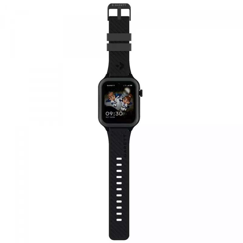 Smartwatch Garett Kids Essa 2 4G Schwarz — GPS-Kinderuhr mit 4G-Konnektivität