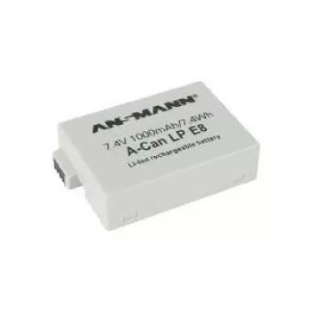 Ansmann A-Can LP-E8 - Kamera-Akku Li-Ion 1000 mAh - für Canon EOS 550, 600, 650, 700, Kiss X4, Kiss X5, Rebel T2i, Rebel T3i, Rebel T4i, Rebel T5i