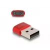 Delock - USB-Adapter - USB (M) zu 24 pin USB-C (W) - USB2.0 3 A - Rot (60050)