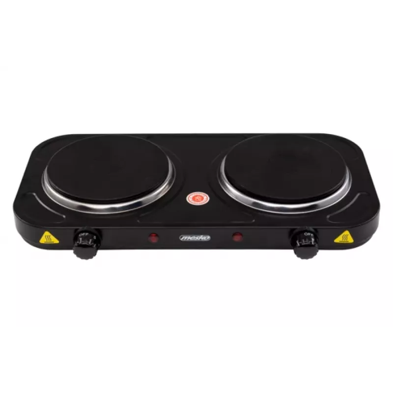 Mesko Home MS 6509 Kochfeld, Schwarz, Arbeitsplatte, Geschlossene Platte, 2 Zone(n)
