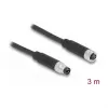 DeLOCK M8 4-poliges Kabel A-kodiert Stecker auf Buchse PUR TPU 3 m