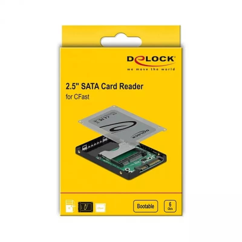 Kartenleser DeLOCK 91750 SATA Intern Grau