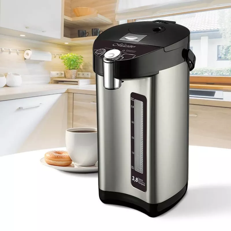 Feel-Maestro MR-081 Thermopott 3,8 l Silber, Schwarz