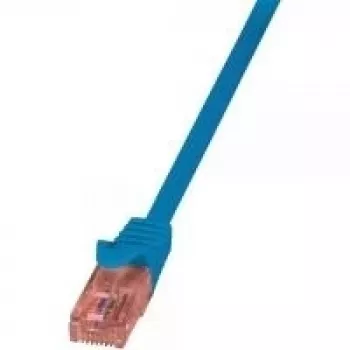 Logilink RJ45-Netzwerkkabel CAT 6 U/UTP [1x RJ45-Stecker - 1x RJ45-Stecker] 2 m Blau Flammhemmend, m (CQ2056U)