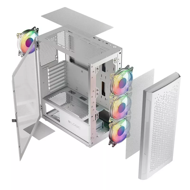 Logic ARAMIS ARGB MINIDI USB 3.0 Gehäuse Weiß