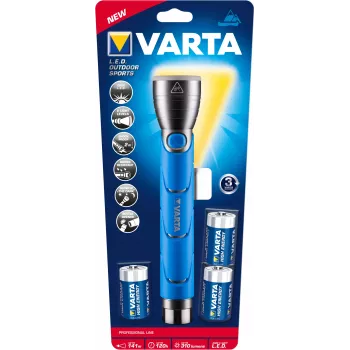 Hand-Taschenlampe Varta 18629101421 Schwarz Blau