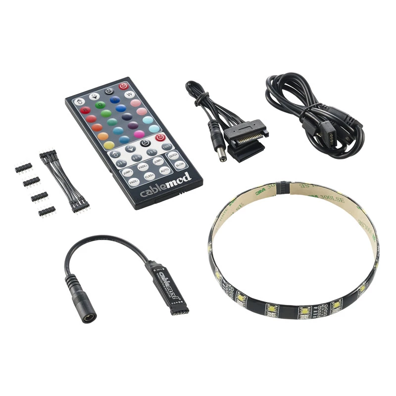Universeller LED-Lichtstreifen CableMod CM-LED-30-D30RGBW-RK 300 mm für Innenräume