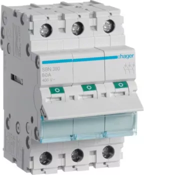 Leitungsschutzschalter Hager SBN390 3 Module 100A 440V