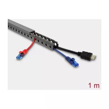 Kabelkanal DELOCK 22027, 25×25 mm Querschnitt, 1 m Länge, grau