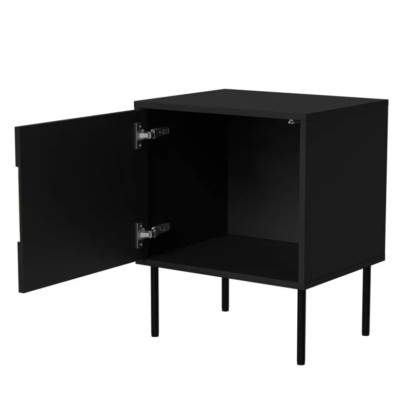 Cama INSERTO Nachtschrank, 2 Stk., 50x40x61.5 cm, schwarz + LED