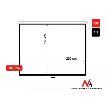 Projektionsleinwand Maclean MC-594 2,54 m (100 Zoll) 3:4