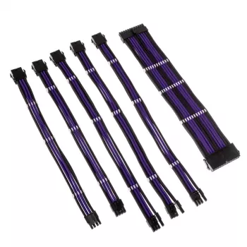 Kolink Core Adept Braided Kabel Extension Kit - Jet Schwarz/Titan Lila