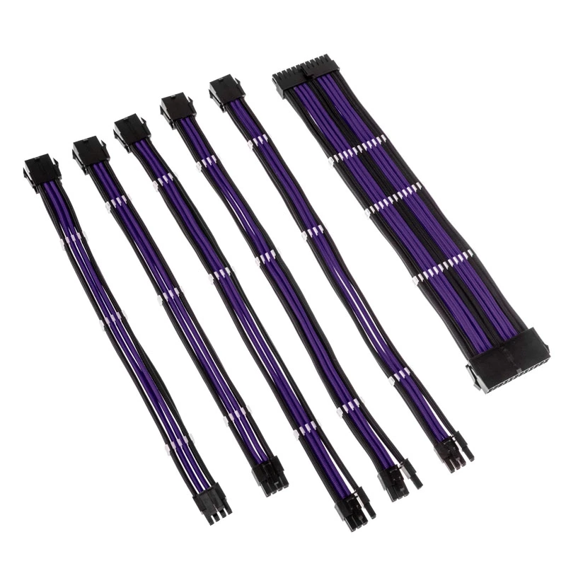 Kolink Core Adept Braided Kabel Extension Kit - Jet Schwarz/Titan Lila