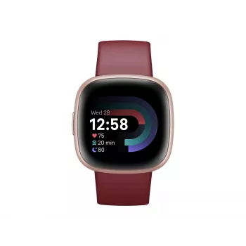 Versa 4 | Smartwatch | NFC | GPS (Satellit) | AMOLED | Touchscreen | Aktivitätsüberwachung 24/7 | Wasserdicht | Bluetooth | Wi-Fi | Rote-Bete-Saft/Kupferrose