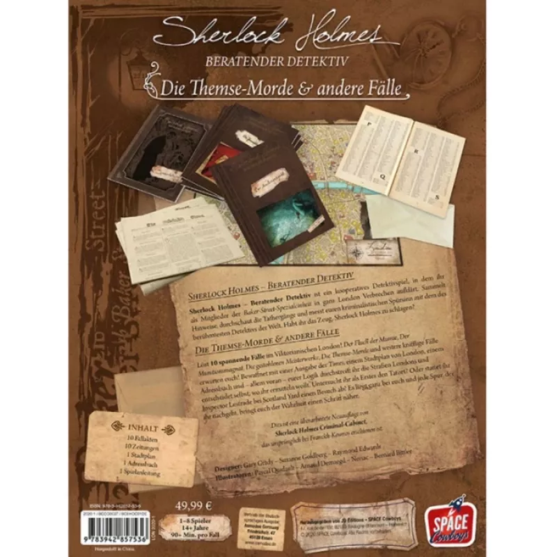 Sherlock Holmes Consulting Detective: The Thames Murders and Other Cases, Brettspiel