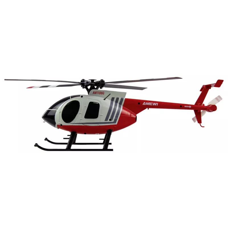 Amewi RC Hubschrauber MD500 Li-Po Akku 350mAh Silber/Rot (25354)