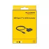 DeLOCK 63803 Kabel-Adapter USB C 22-Pin SATA Schwarz 0,5 m