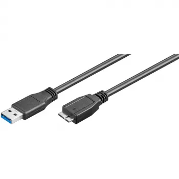 USB-A-auf-Mikro-USB-B-Kabel GOOBAY 95026 — 1,8 m, Stecker-auf-Stecker, schwarz