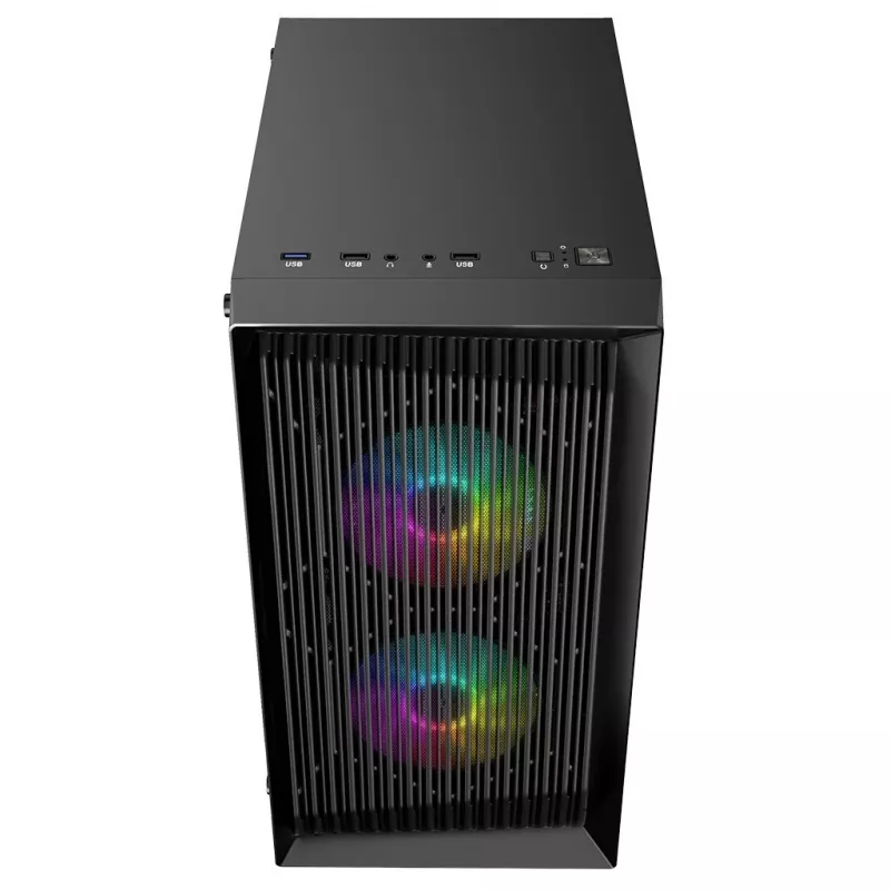Logic Atos ARGB Mini USB 3.0 Micro-Tower-Gehäuse, Schwarz (AM-ATOS-10-0000000-0002)