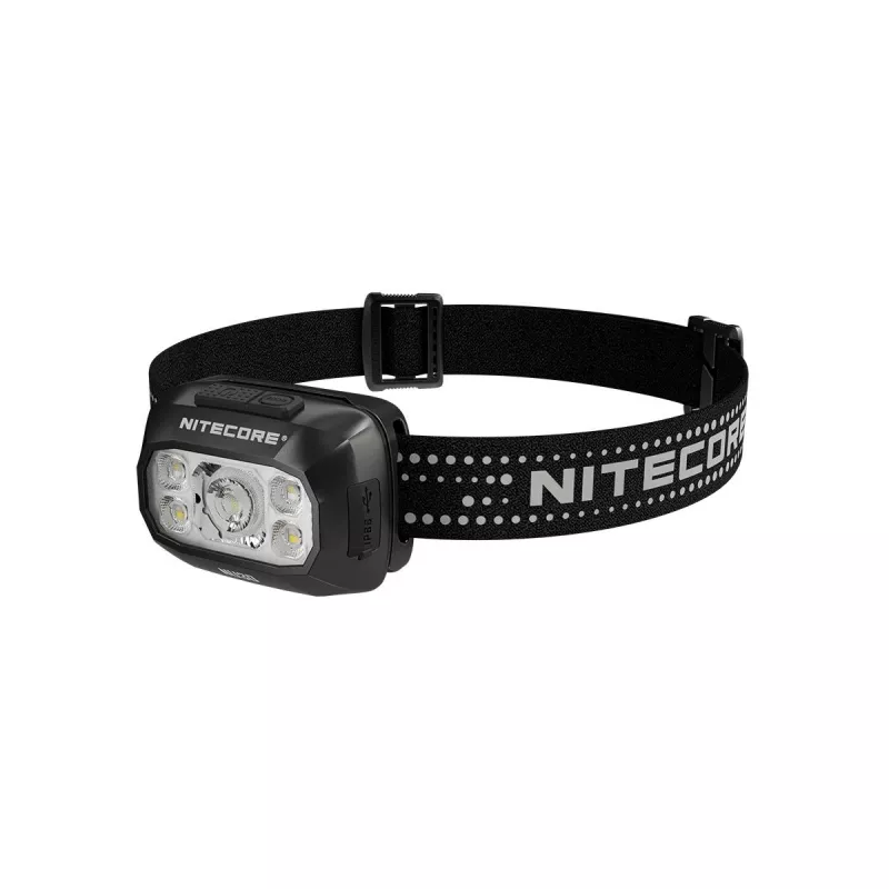 Stirnlampe Nitecore NU30 — kompakte, tragbare LED-Stirnlampe, bis zu 500 Lumen, mehrere Leistungsstufen, Rotlichtmodus