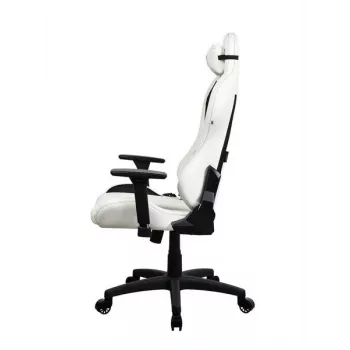 Gaming-Stuhl Arozzi Torretta SoftPU — weiß, Soft-PU-Bezug, verstellbare Armlehnen, neigbare Rückenlehne