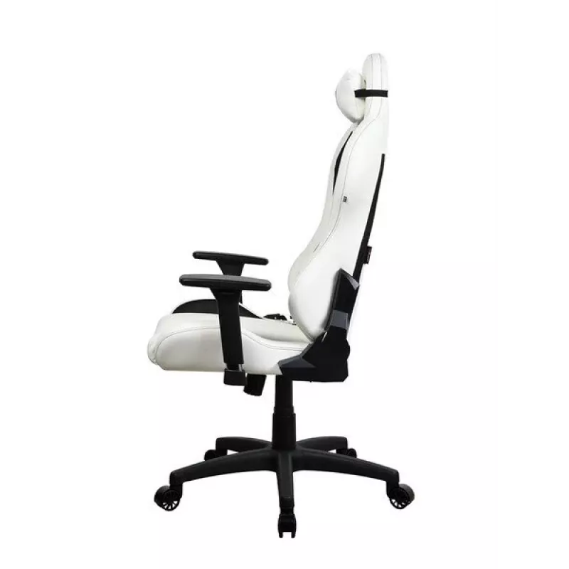 Gaming-Stuhl Arozzi Torretta SoftPU — weiß, Soft-PU-Bezug, verstellbare Armlehnen, neigbare Rückenlehne