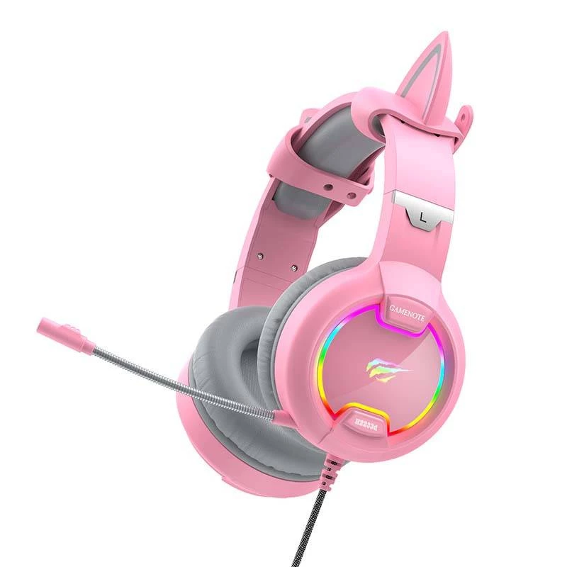 Gaming-Headset HAVIT Gamenote H2233D RGB — ohrumschließend, kabelgebunden, pink