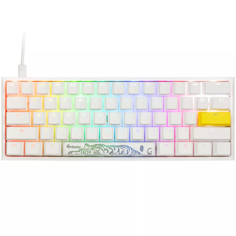 Mechanische Gaming-Tastatur Ducky One 2 Pro Mini RGB LED mit Cherry MX Blue Schaltern, 60% Layout