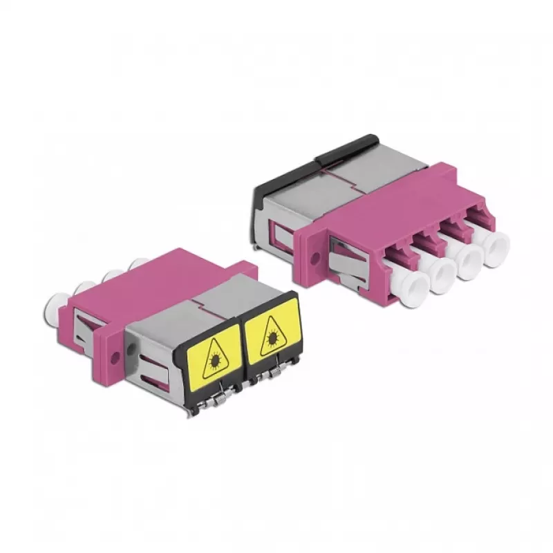 Glasfaserkoppler DeLOCK 86906 LC Quad Buchse auf LC Quad Buchse Multimode violett