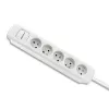 Power Extension Qoltec 50276 1,8 m 5 AC-Steckdosen Innenbereich Weiß