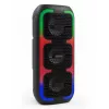 Tragbarer Stereo-Lautsprecher SQUEAK SQ1009 – Bluetooth 5.3, 45 W RMS, 10 h Akkulaufzeit, FM, USB, AUX, LED, 1800 mAh, Schwarz