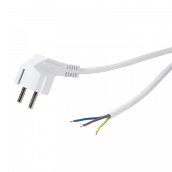 Logilink - Netzkabel - CEE 7/7 (M) auf offenes Ende - AC 250 V - 1,5 m - Weiß (CP136)