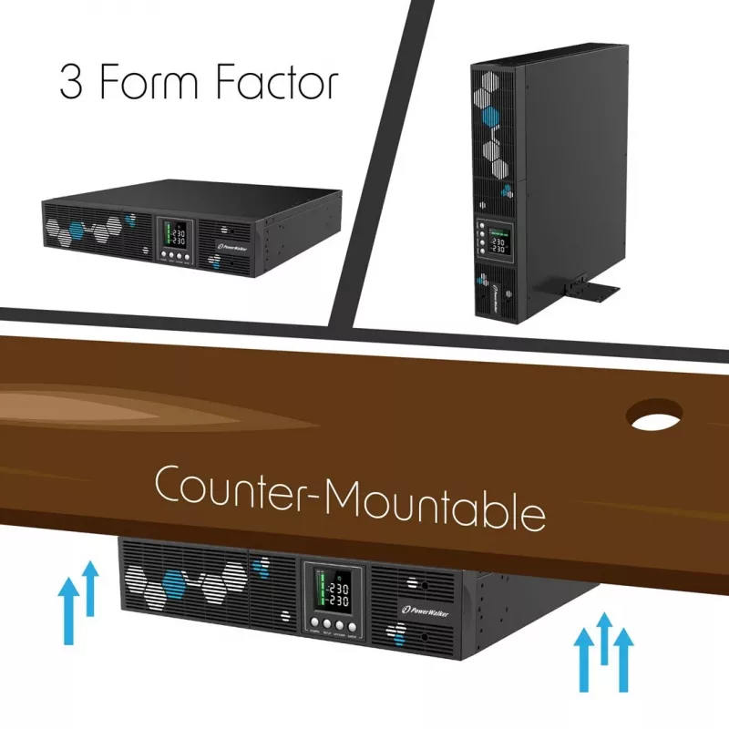 PowerWalker VI 1000 RLP Line-Interactive 1 kVA 900 W 8 AC-Ausgänge